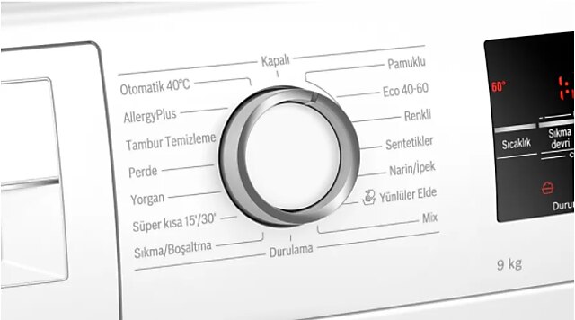 Bosch WAU24S90TR Kontrol Paneli Görünümü